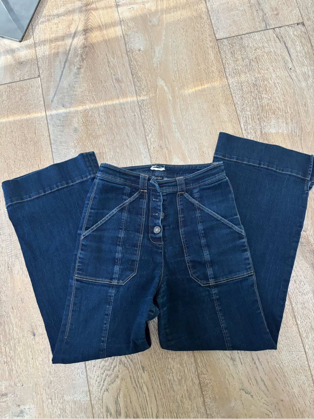 Women’s Dark Blue Wide-Leg Jeans